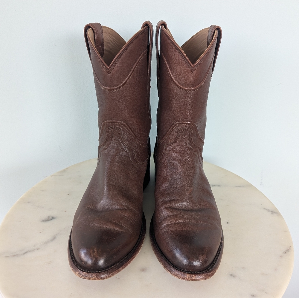 Tecovas Men's The Earl Brown Leather Western Roper Boots - Picture 5 of 11